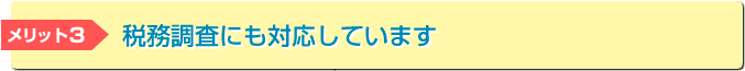 税務調査にも対応しています